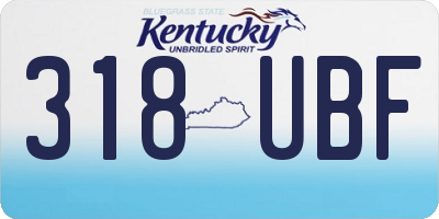 KY license plate 318UBF