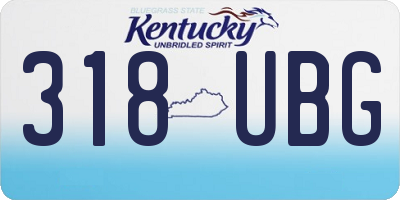 KY license plate 318UBG