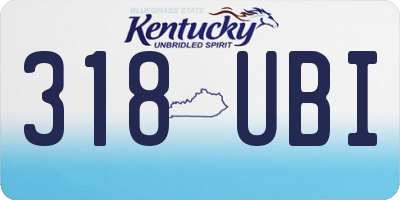 KY license plate 318UBI