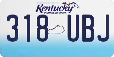 KY license plate 318UBJ