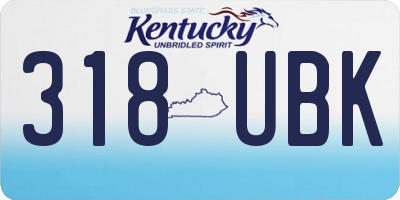 KY license plate 318UBK