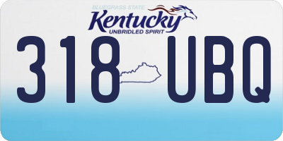 KY license plate 318UBQ
