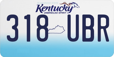 KY license plate 318UBR