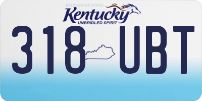 KY license plate 318UBT