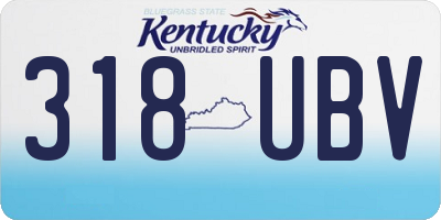 KY license plate 318UBV