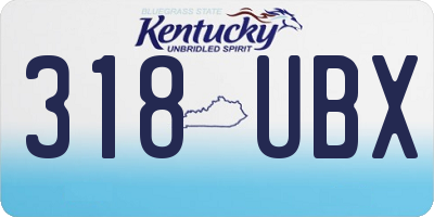 KY license plate 318UBX