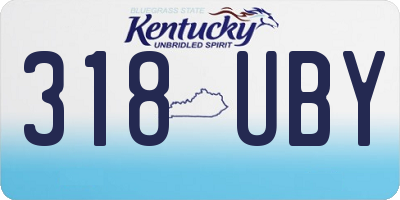 KY license plate 318UBY