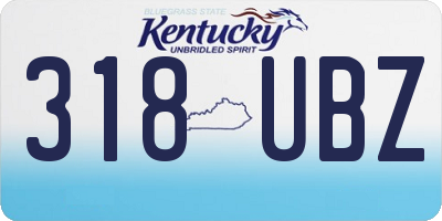 KY license plate 318UBZ