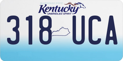 KY license plate 318UCA