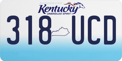 KY license plate 318UCD