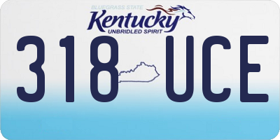 KY license plate 318UCE