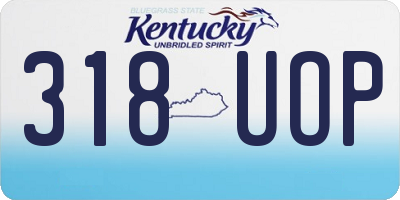 KY license plate 318UOP