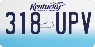 KY license plate 318UPV