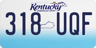 KY license plate 318UQF