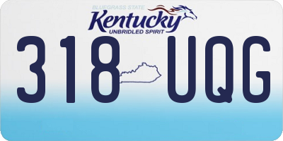 KY license plate 318UQG