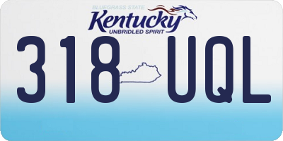 KY license plate 318UQL