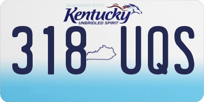 KY license plate 318UQS