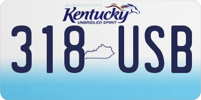 KY license plate 318USB