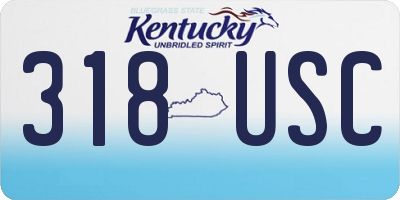 KY license plate 318USC