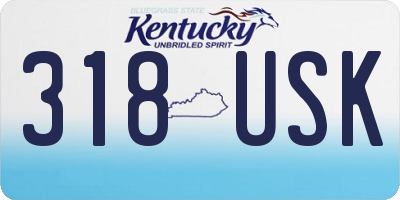 KY license plate 318USK