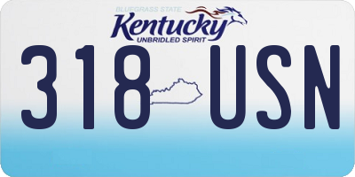 KY license plate 318USN