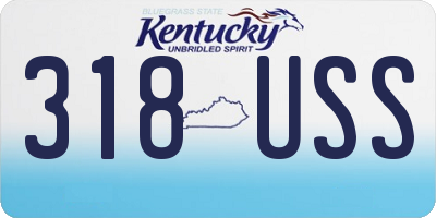 KY license plate 318USS