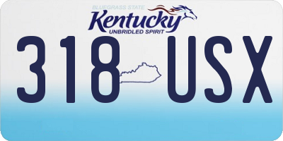 KY license plate 318USX