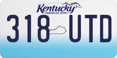 KY license plate 318UTD