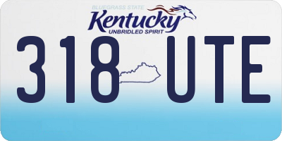 KY license plate 318UTE