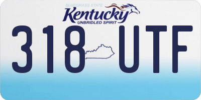 KY license plate 318UTF
