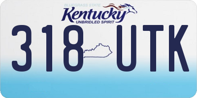 KY license plate 318UTK