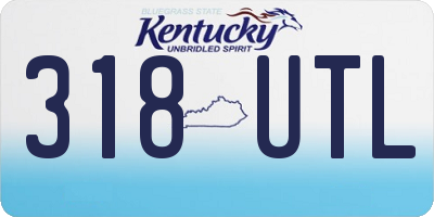 KY license plate 318UTL