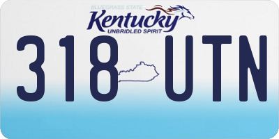 KY license plate 318UTN