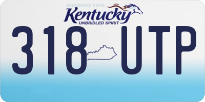 KY license plate 318UTP