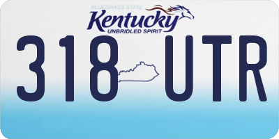 KY license plate 318UTR
