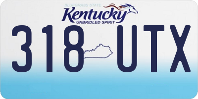 KY license plate 318UTX