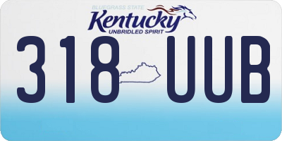 KY license plate 318UUB