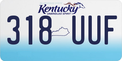 KY license plate 318UUF