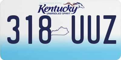 KY license plate 318UUZ