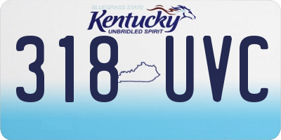 KY license plate 318UVC