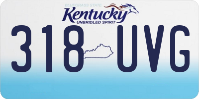 KY license plate 318UVG