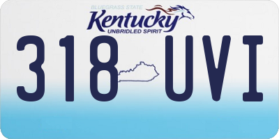 KY license plate 318UVI