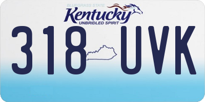 KY license plate 318UVK