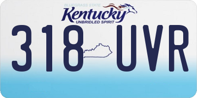 KY license plate 318UVR