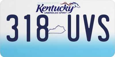 KY license plate 318UVS