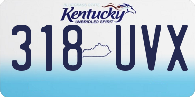 KY license plate 318UVX