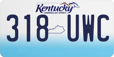 KY license plate 318UWC