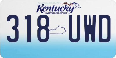 KY license plate 318UWD