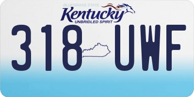 KY license plate 318UWF