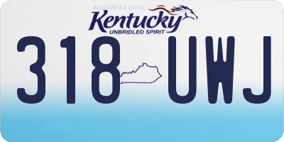 KY license plate 318UWJ